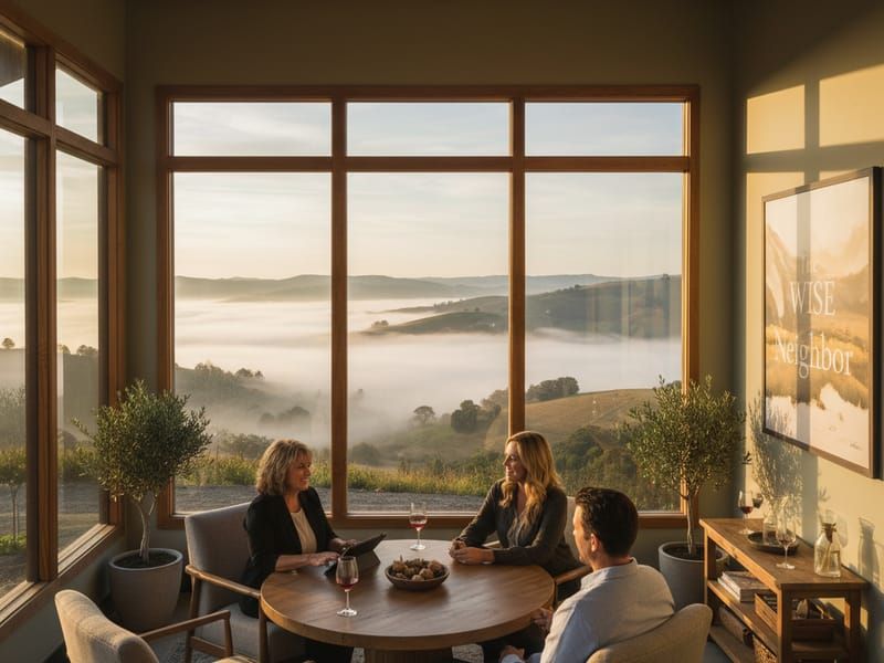 Friendly insurance consultation meeting in Sonoma office