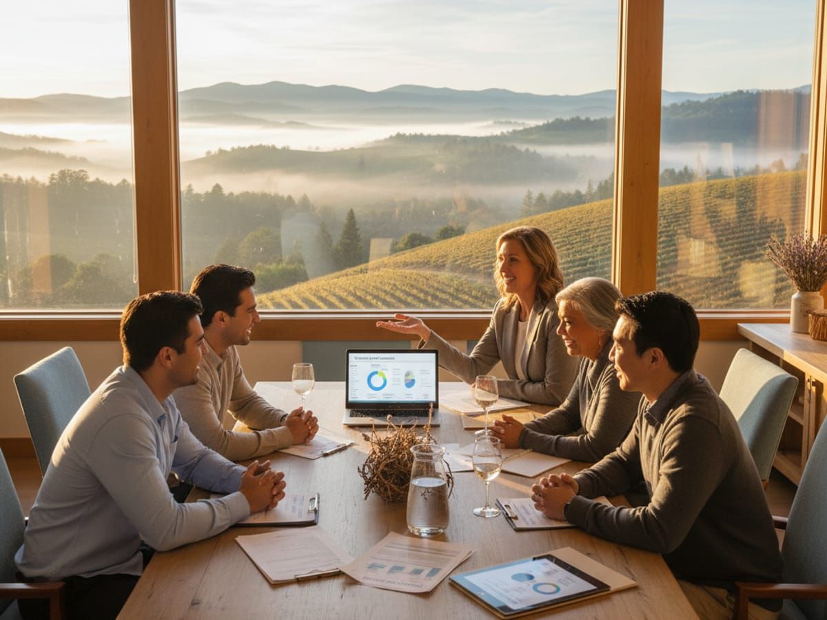 Friendly insurance consultation in Sonoma Valley office