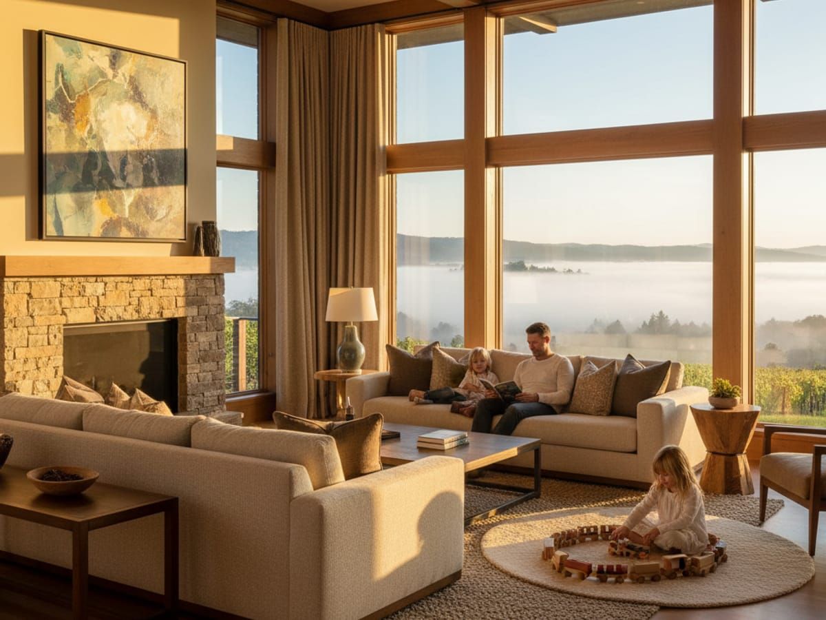 Healdsburg family secure in their elegant wine country home