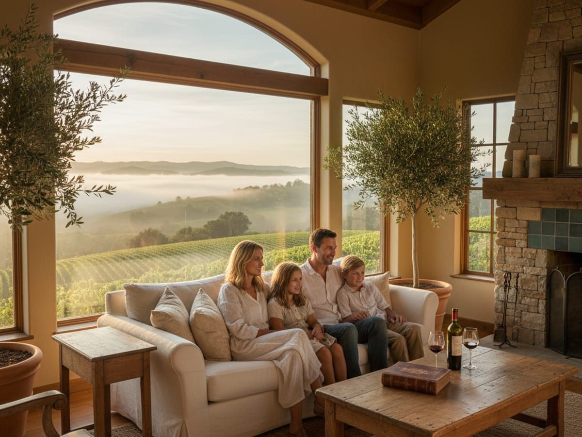 Sonoma family secure in their beautiful historic wine country home